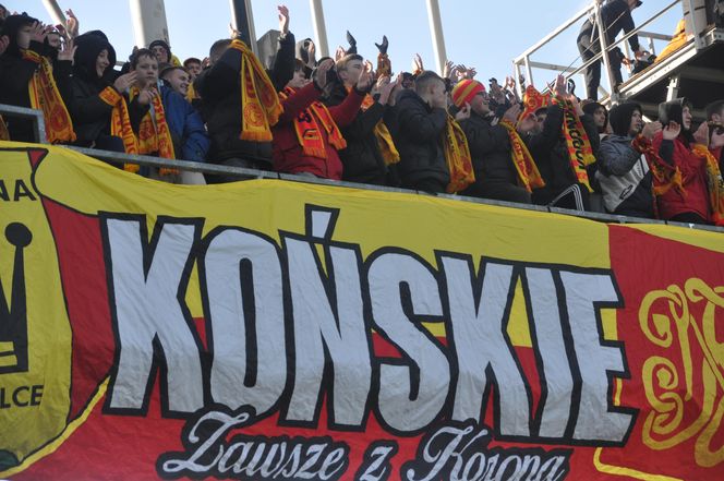 Korona Kielce - Motor Lublin. Kibice na Exbud Arenie