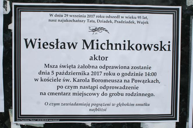 Pogrzeb Wiesława Michnikowskiego