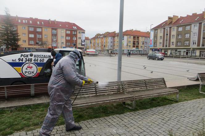 Koronawirus w Koszalinie: w mieście trwają dezynfekcje