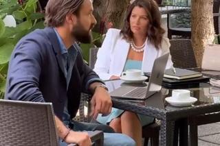 Przyjaciółki 24. sezon na planie. Dorotka (Agnieszka Sienkiewicz-Gauer), Borys (Piotr Stramowski)