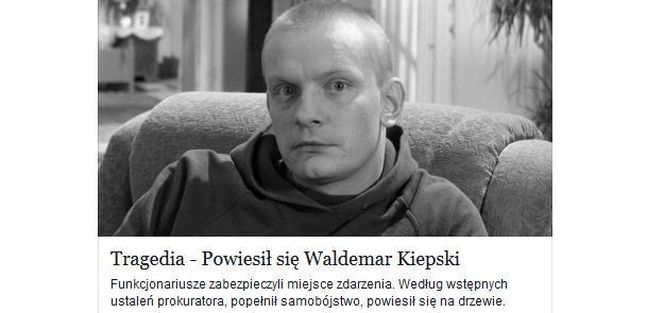 Powiesił się Waldamar Kiepski - oszustwo na Facebooku