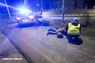 Pijany motocyklista próbował uciec przed policją. Został ujęty po pościgu
