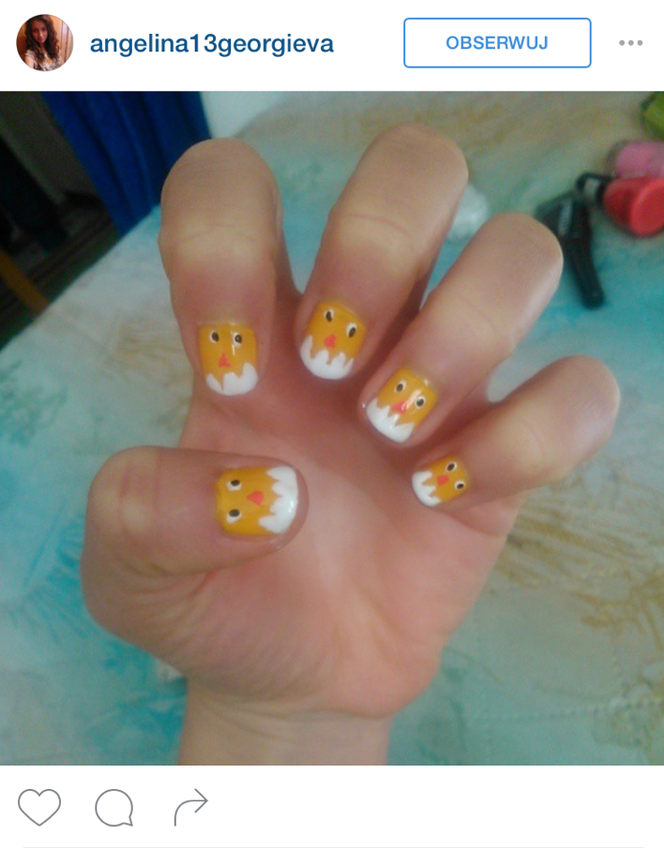 manicure na wielkanoc