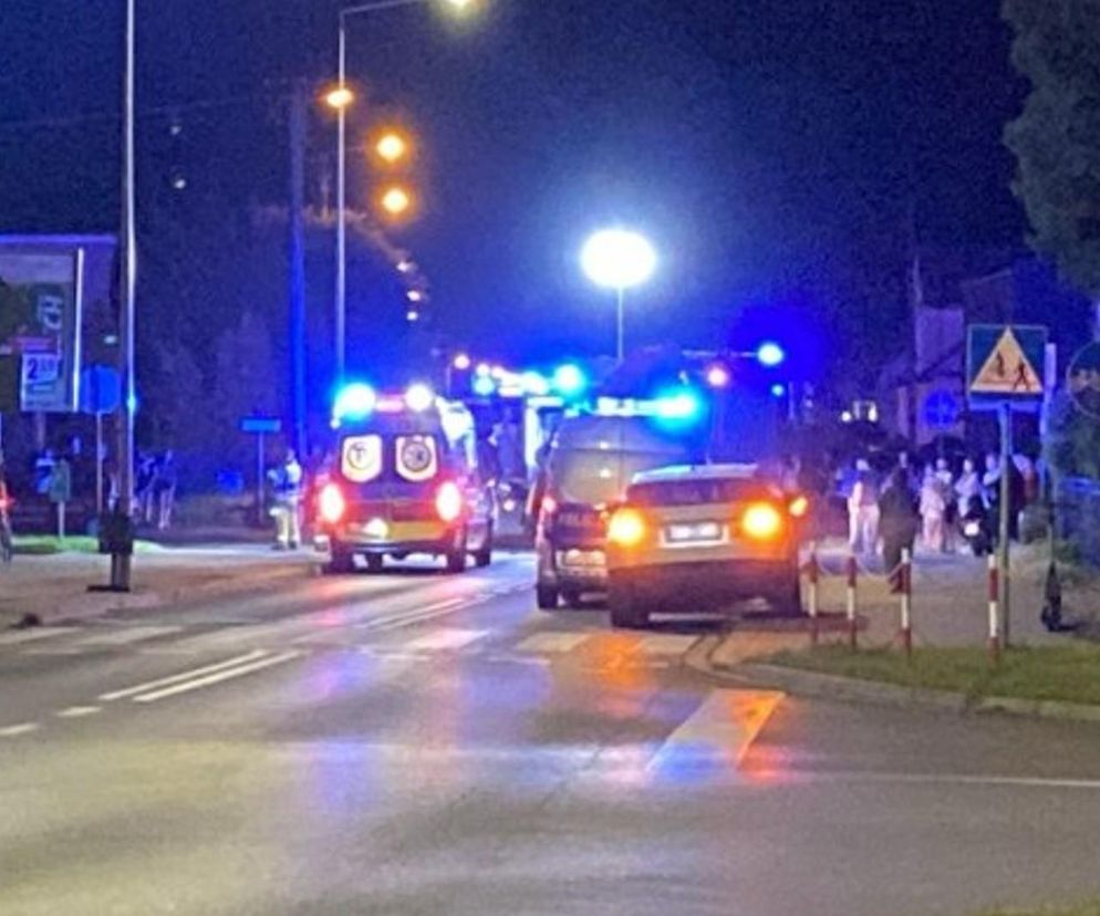 Groźny wypadek w Zaborowie. Motocyklista przewieziony do szpitala