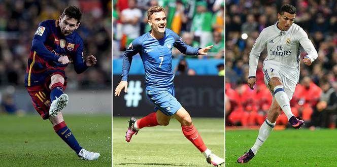 Złota Piłka 2016, nominowani: Lionel Messi, Cristiano Ronaldo, Antoine Griezmann