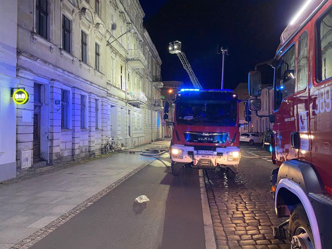 Pożar na Słowiańskiej w Lesznie