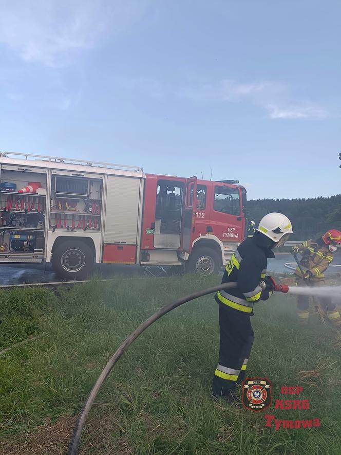 Pożar siana w Tymowej. Strażacy dwa razy wracali na miejsce zdarzenia