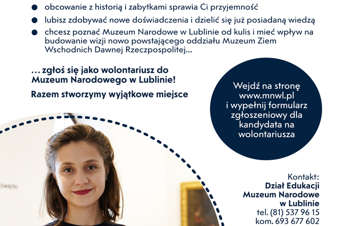 Muzeum Narodowe w Lublinie poszukuje wolontariuszy