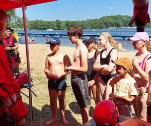 Akcja na plaży w Iławie. Spokojnie, to tylko ćwiczenia