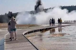 Wybuch gejzeru w parku narodowym. Wielka panika, wszystko się nagrało