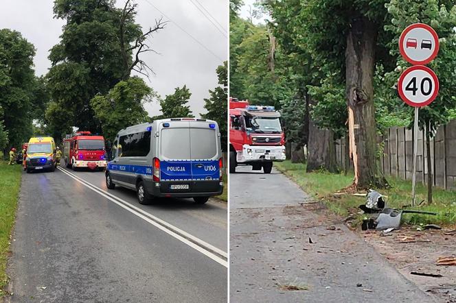 Poznań. Śmiertelny wypadek na Meteorytowej! 46-latek zginął w rozbitym volkswagenie [ZDJĘCIA]