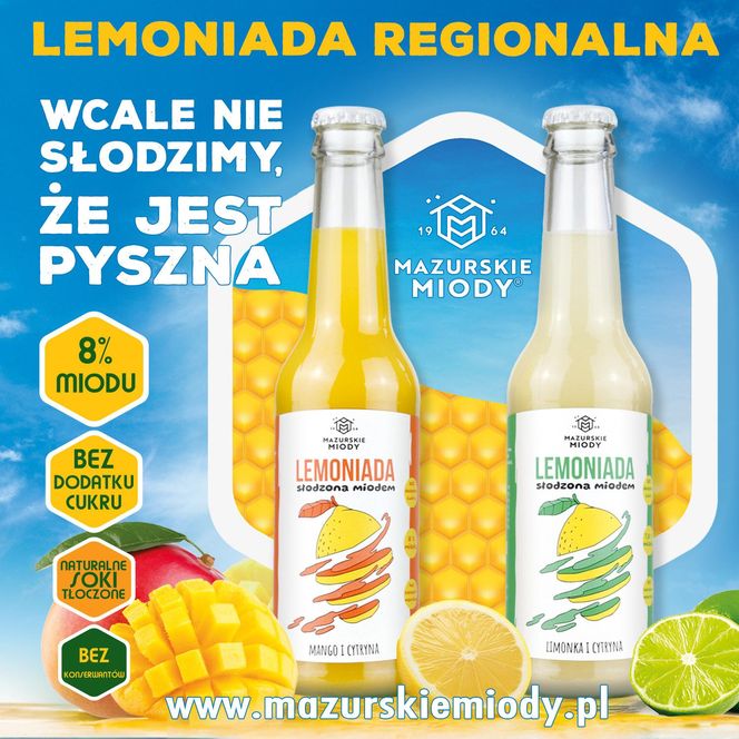 Lemoniada słodzona miodem