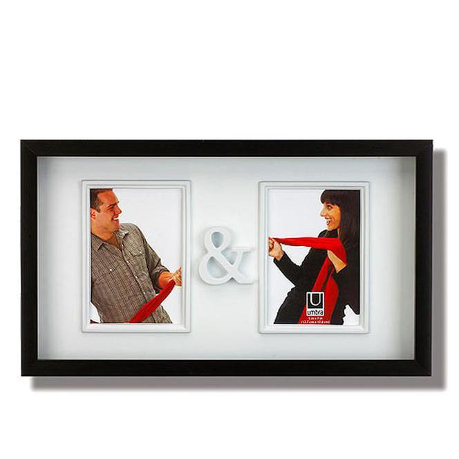 Ramka z dwoma zdjęciami romantycznym prezentem na Walentynki