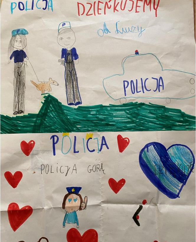 Mali goście odwiedzili braniewskich policjantów