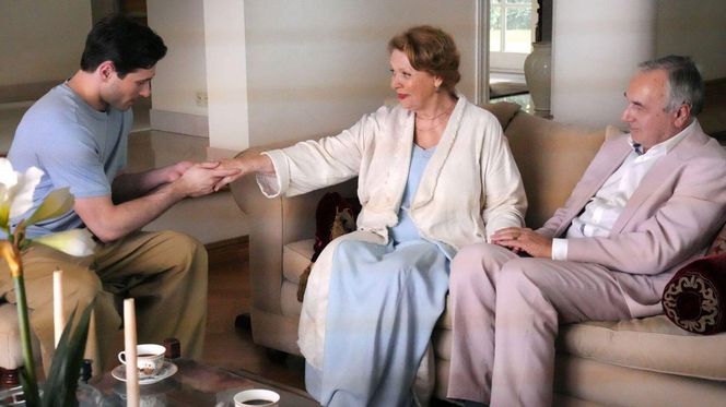 Barwy szczęścia odc. 3122. Józefina Rawiczowa (Elżbieta Jarosik), Andrzej Zastoja-Modelski (Leon Charewicz), Cezary (Marcel Opaliński)