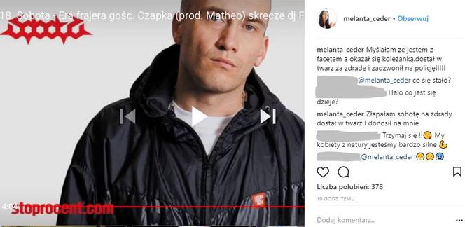 Melanta Ceder zamieściła niepokojący wpis na Instagramie