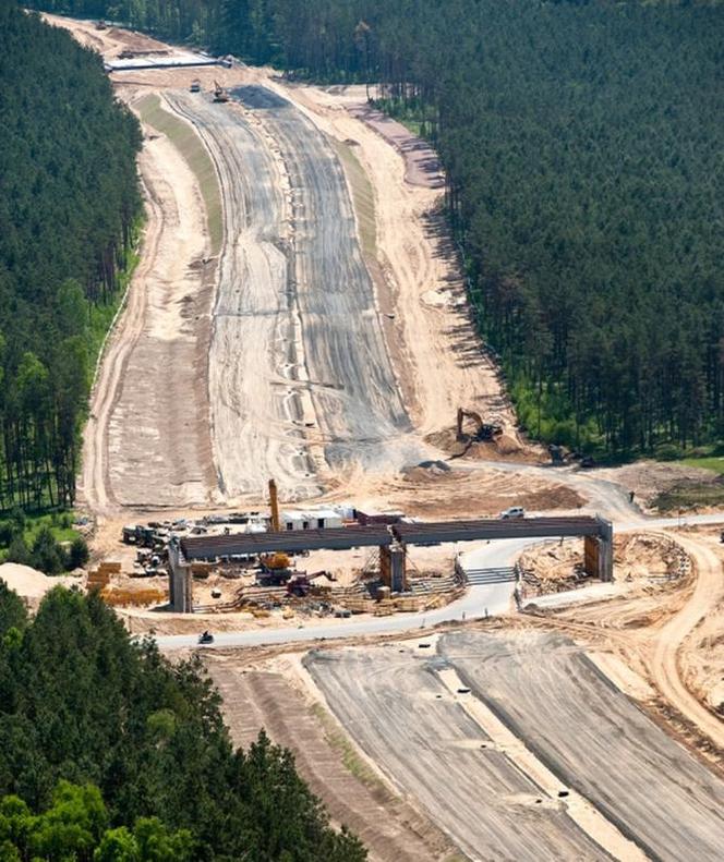 Budowa wiaduktu Łagów - Jordanowo