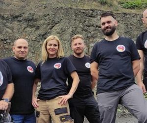 Mineral Expo w Pałacu Kultury ze szkieletem ichtiozaura