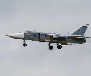 Rosyjski samolot Su-24 przechwycony przez polskie myśliwce