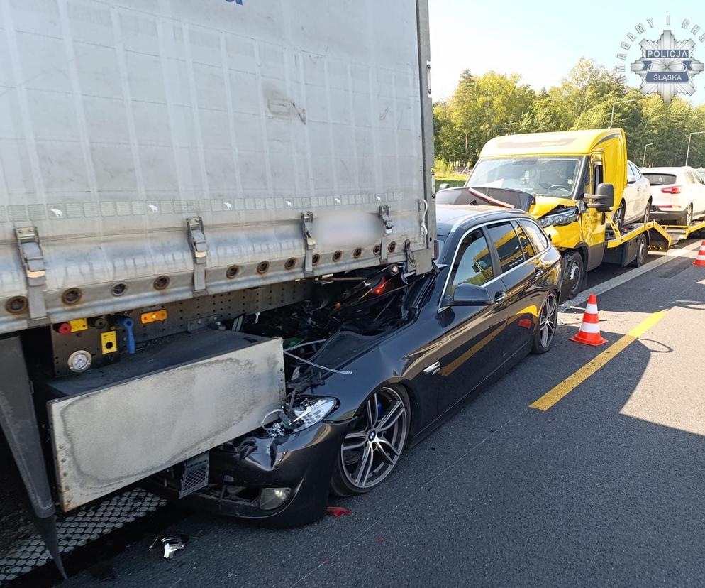 Wypadek na A4 w stronę Krakowa