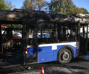 Pożar autobusu MPK w Krakowie