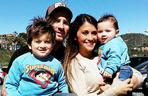 Leo Messi i Antonella Roccuzzo z synami Mateo i Thiago