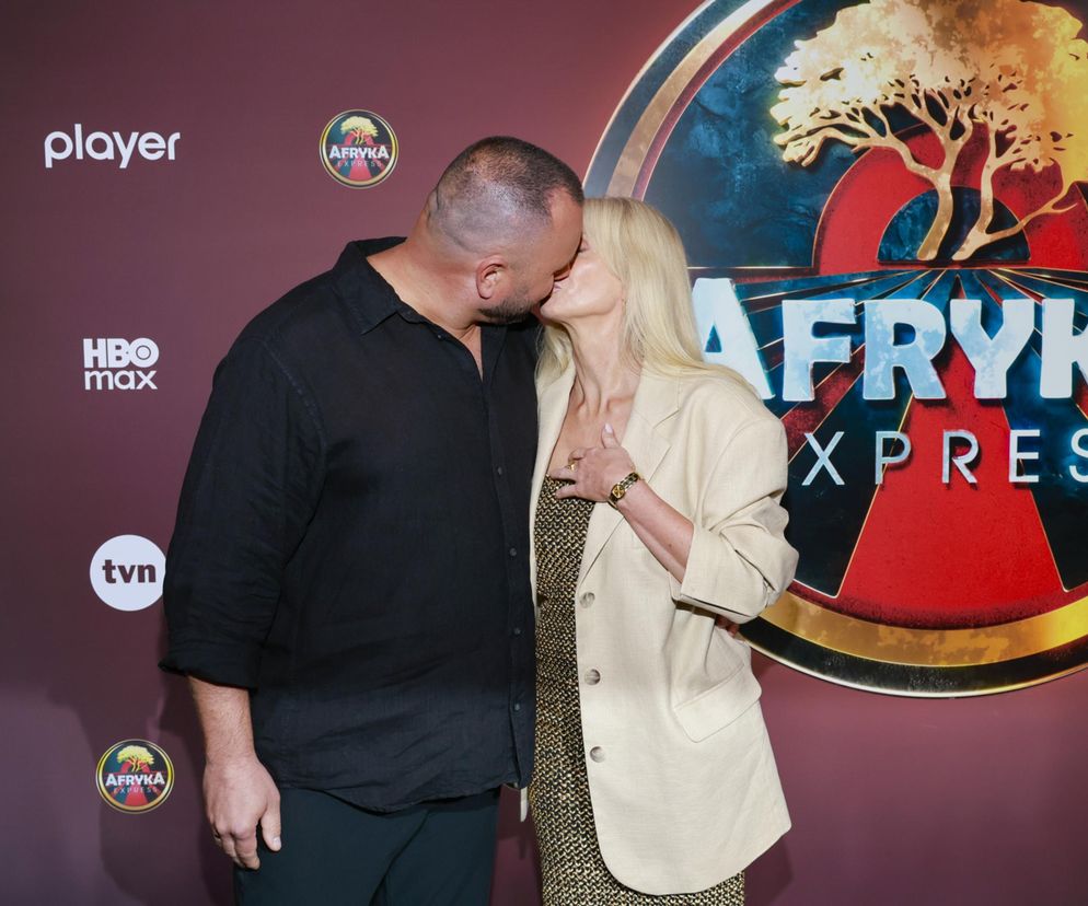 Piotr Domaniecki i Ewa Gawryluk na pokazie Afryka Express
