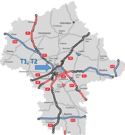 Tunele drogowe w ciągu drogi ekspresowej S7 Płońsk (S10) - Warszawa (S8) 