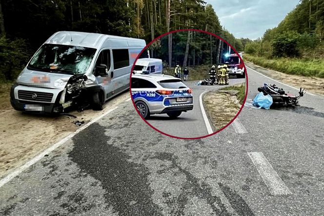 Czołowe zderzenie motocyklistki z osobówką. 43-latka nie miała szans