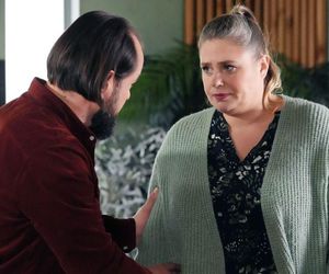 Barwy szczęścia odc. 3218. Aldona (Elżbieta Romanowska), Borys (Jakub Wieczorek)