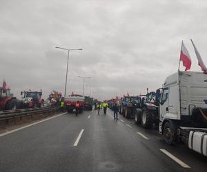 Protest rolników w Elblągu na S7