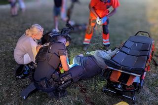 Zduńska Wola. Poważny wypadek 28-latka jadącego hulajnogą. Stracił przytomność [ZDJĘCIA]. 