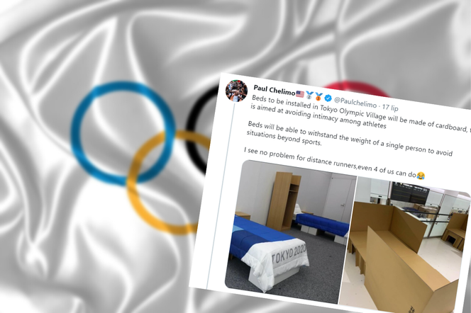 Łóżka z tektury w wiosce olimpijskiej w Tokio. Jeden ze sportowców już je wypróbował