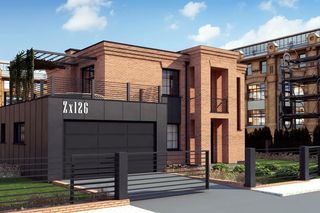 Domy z elewacjami z cegły