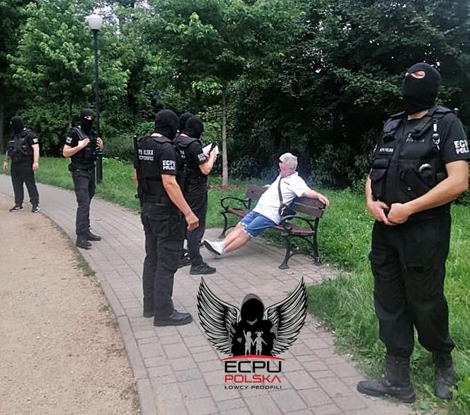 Łowcy pedofili dorwali zboczeńca w parku w Warszawie