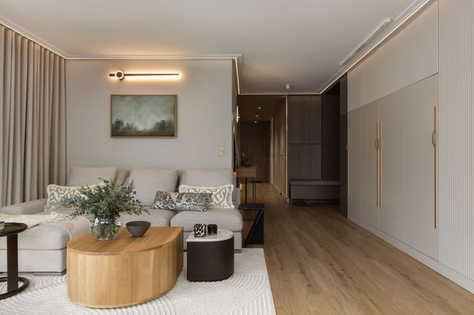 Mieszkanie w tonacji taupe - projekt Tatewik Caturowa 