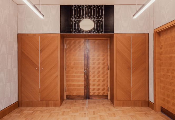 Mockup elementów wykończenia i wzorców wyposażenia gabinetów