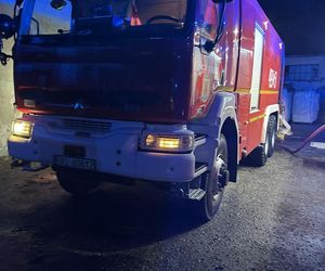 Kalej. Pożar hali produkcyjnej choinek sztucznych