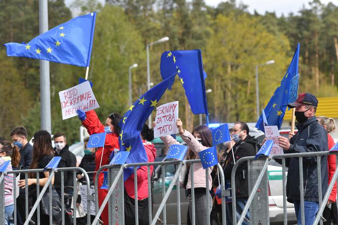 Protest na granicy polsko-niemieckiej w Lubieszynie