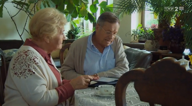 M jak miłość, odcinek 1412, Barbara (Teresa Lipowska), Józef (Stefan Friedmann)