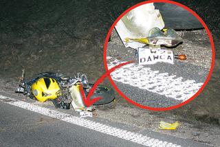 SIEDLCE: 28-letni motocyklista DAWCA zabił się na swoim ścigaczu o znak - ZDJĘCIA
