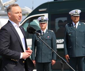 Andrzej Duda w punkcie kontroli Inspekcji Transportu Drogowego w Morawicy