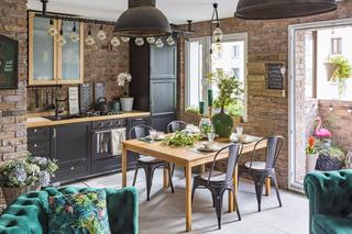 Czarna kuchnia – z cegłą w roli głównej
