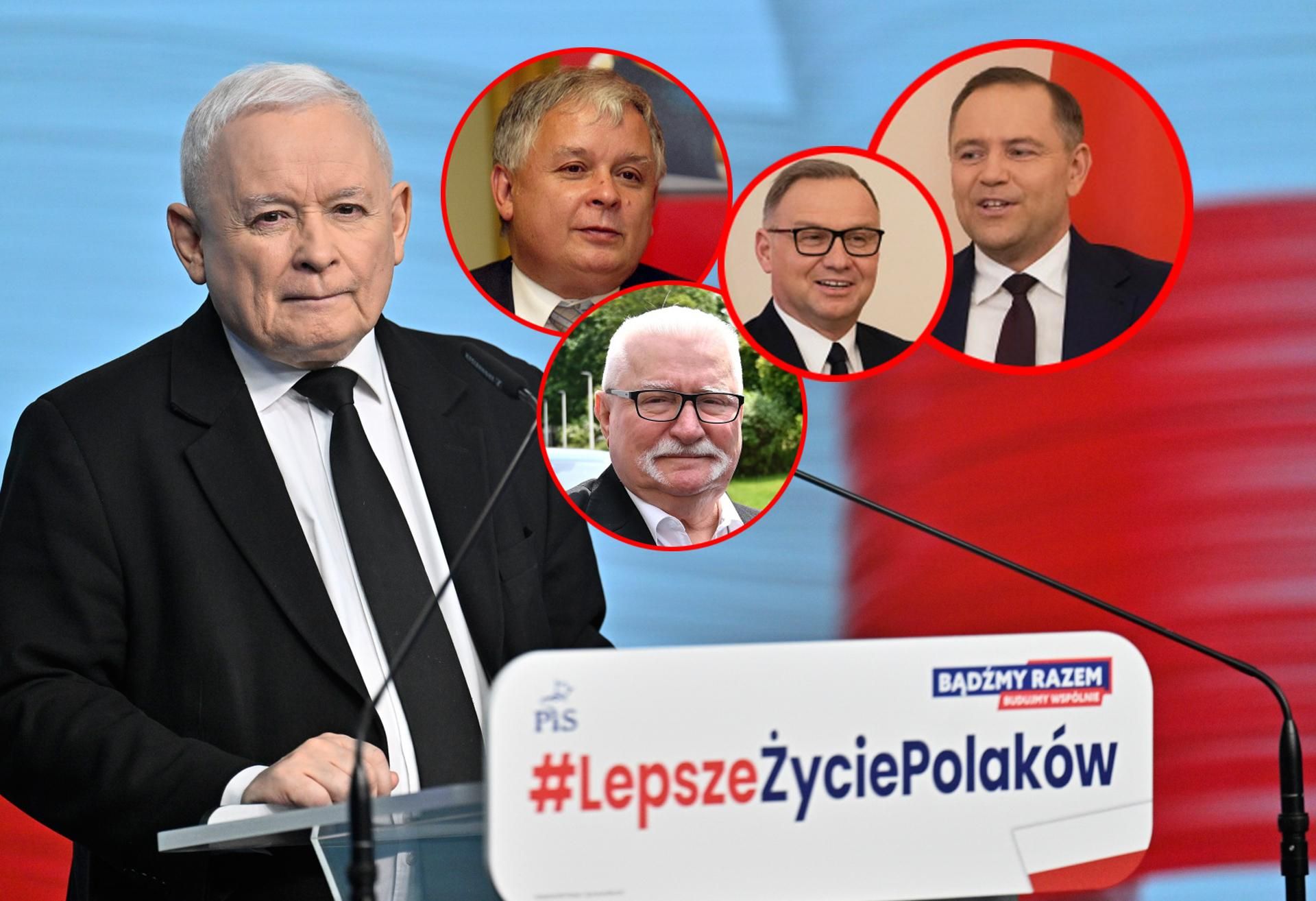 Jarosław Kaczyński wprowadził do pałacu aż czterech prezydentów: "Wygrywa 4:1 z Tusk…