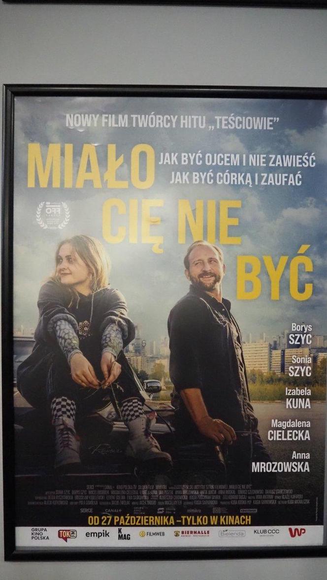 Borys Szyc z córką Sonią Szyc na śląskiej premierze filmu „Miało cię nie być" w Kinie Kosmos
