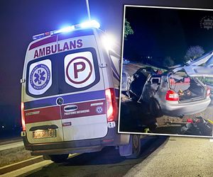 22-latek nie żyje, jego pasażerów zabrały karetki! Śmiertelny wypadek w Sączowie w majówkę