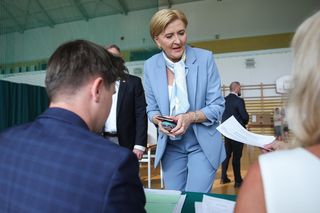 Głosowanie Andrzeja i Agaty Dudów 