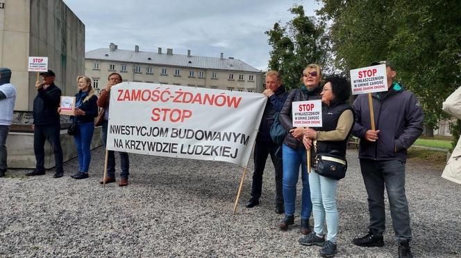 Protest przeciw CPK w Zamościu