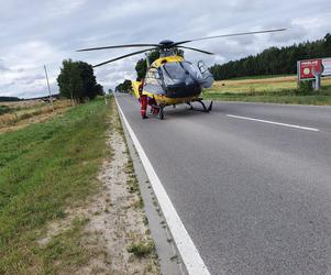 Makabryczny wypadek pod Ostrowią Mazowiecką! Cztery karetki i śmigłowiec zabrały ciężko rannych [ZDJĘCIA]