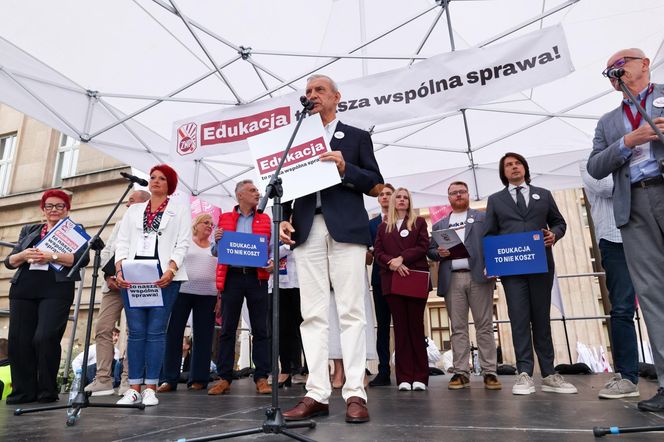 Protest nauczycieli w Warszawie (1.09.2025)